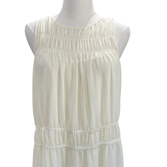 A New Day Cream Maxi Dress Small Romantic Cottagecore Soft Girl Ethereal Cruise - Picture 8 of 12